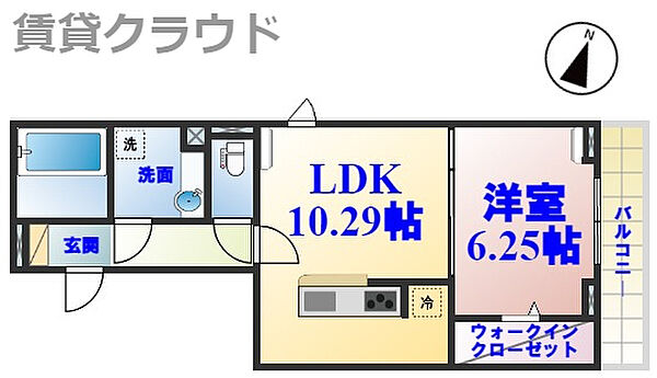 アヴァンスコート壱番館 ｜千葉県千葉市中央区末広4丁目(賃貸アパート1LDK・3階・41.95㎡)の写真 その2