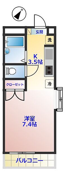 グレースコート ｜千葉県千葉市中央区今井2丁目(賃貸マンション1R・1階・24.46㎡)の写真 その2