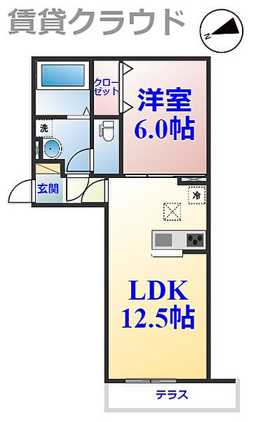 R．ZAX　A ｜千葉県千葉市緑区おゆみ野3丁目(賃貸アパート1LDK・1階・42.93㎡)の写真 その2