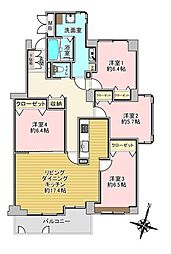 ロイヤルシャトー新さっぽろ 4LDKの間取図画像
