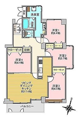 間取り ロイヤルシャトー新さっぽろ 2階/-