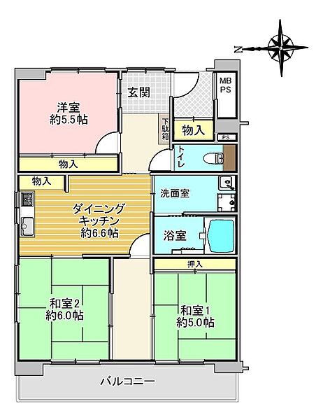 間取りを拡大表示