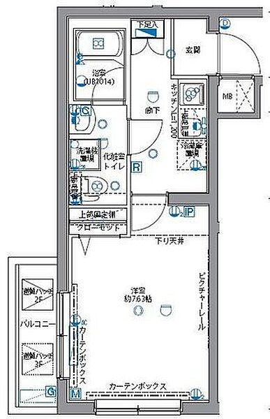 パティーナ志村坂上 205｜東京都板橋区志村１丁目(賃貸マンション1K・2階・25.48㎡)の写真 その2