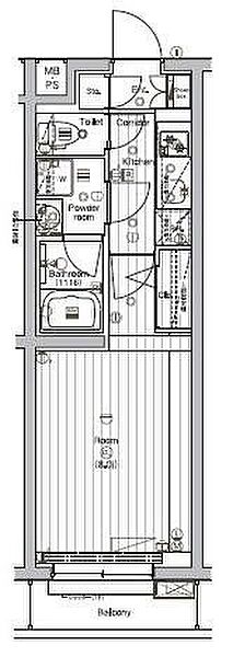 PREMIUM CUBE G三軒茶屋 207｜東京都世田谷区三軒茶屋１丁目(賃貸マンション1K・2階・25.52㎡)の写真 その2