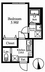 ＢＨテラス中野中央 1階1Kの間取り