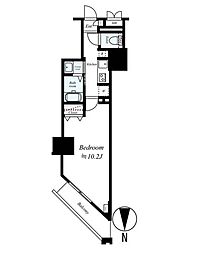 Rising Place Kameido 8階1Kの間取り