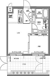 PatinaV代々木上原 1LDKの間取図画像