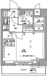パティーナ京急蒲田 ワンルームの間取図画像