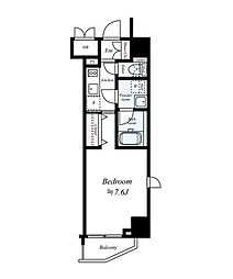 ZOOM南麻布 1Kの間取図画像