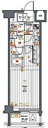 PREMIUMCUBE目黒東山♯mo 1Kの間取図画像