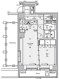 PREMIUM CUBE 大森 TROIS 1LDKの間取図画像