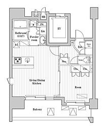 ARKMARK大森町ASYLCOURT 1LDKの間取図画像