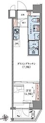 CREATIF蔵前 1DKの間取図画像