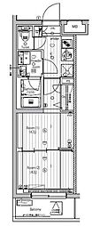 PREMIUMCUBE武蔵新田 2Kの間取図画像