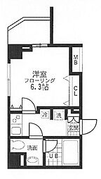 レジディア桜上水 1Kの間取図画像