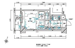 メインステージ板橋本町駅前2 1Kの間取図画像
