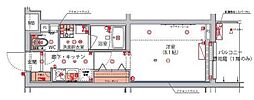 ハーモニーレジデンス新宿ザノース 1Kの間取図画像