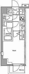 プレミアムキューブ横浜DEUX 1Kの間取図画像