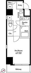グランパーク東京EAST 1Kの間取図画像