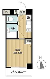 スカイコート高田馬場5 1Kの間取図画像