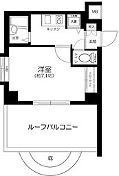 ラグジュアリーアパートメント東中野 1Kの間取図画像