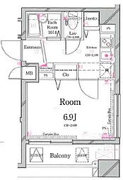 Cestjoliyokohamaminatomirai 1Kの間取図画像