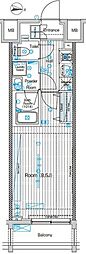 ブライズ方南町 1Kの間取図画像