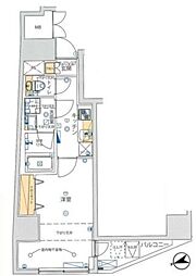 フェルクルールプレスト三ノ輪駅前 1Kの間取図画像