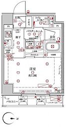 クレイシア森下ステーションサイト 1Kの間取図画像