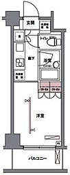 feeth神楽坂 1Kの間取図画像