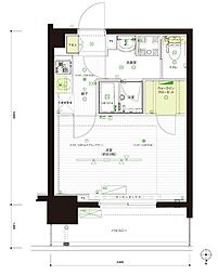 クレア田端プレミアレジデンス 1Kの間取図画像