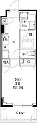 オハグランデ品川 1Kの間取図画像