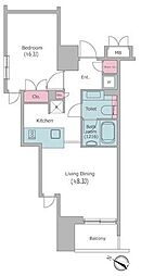 レジディア文京本駒込 1LDKの間取図画像