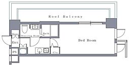 ル・リオン品川二葉 1Kの間取図画像