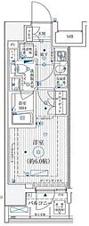 アーリアシティ川崎 1Kの間取図画像