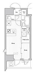 ARKMARK大森町ASYLCOURT 1DKの間取図画像