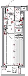 THEHOUSE赤坂檜町 1Kの間取図画像