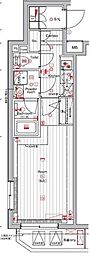 THEHOUSE赤坂檜町 1Kの間取図画像