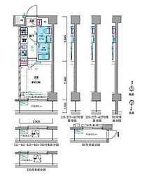 ジェノヴィアお花茶屋2スカイガーデン 1Kの間取図画像