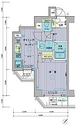 メインステージときわ台2 1DKの間取図画像