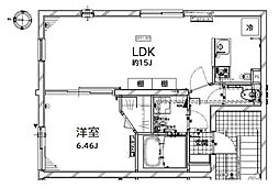creal住吉 1LDKの間取図画像