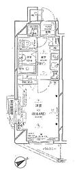 パレステュディオ新宿WEST 1Kの間取図画像