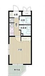 ジーリョ自由が丘 1Kの間取図画像