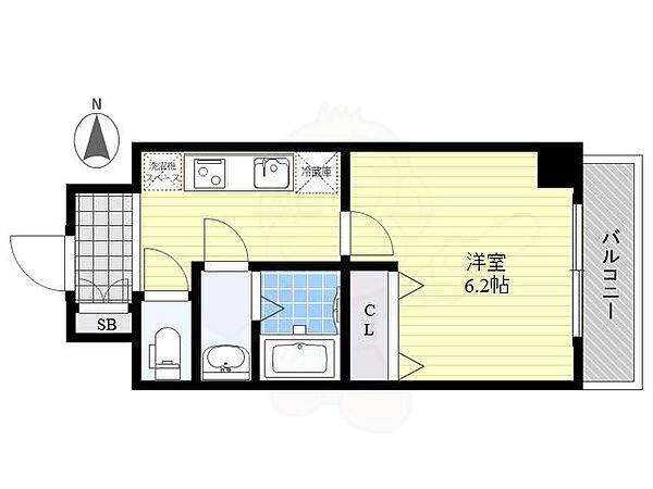 グランデュール鶴橋 606｜大阪府大阪市生野区鶴橋２丁目(賃貸マンション1K・6階・25.20㎡)の写真 その2