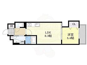 大阪府大阪市生野区鶴橋４丁目（賃貸アパート1LDK・3階・34.09㎡） その2