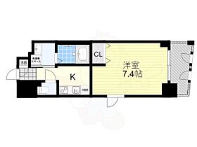 大阪府大阪市天王寺区伶人町2番12号（賃貸マンション1K・8階・26.07㎡） その2