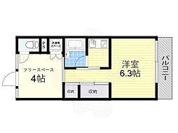 Osaka Metro中央線 堺筋本町駅 徒歩7分の賃貸マンション 4階2Kの間取り