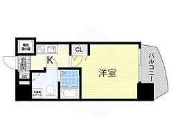 Osaka Metro中央線 高井田駅 徒歩4分の賃貸マンション 6階1Kの間取り