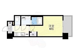 Osaka Metro中央線 緑橋駅 徒歩4分の賃貸マンション 2階1Kの間取り