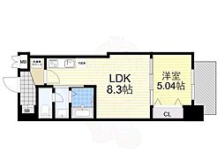 Osaka Metro今里筋線 緑橋駅 徒歩13分の賃貸マンション 4階1LDKの間取り